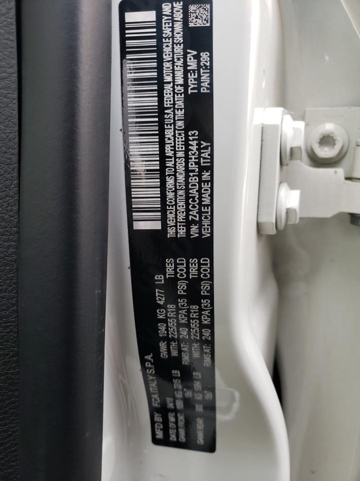 Photo 10 from auction – 2018 JEEP RENEGADE L with VIN ZACCJADB1JPH34413