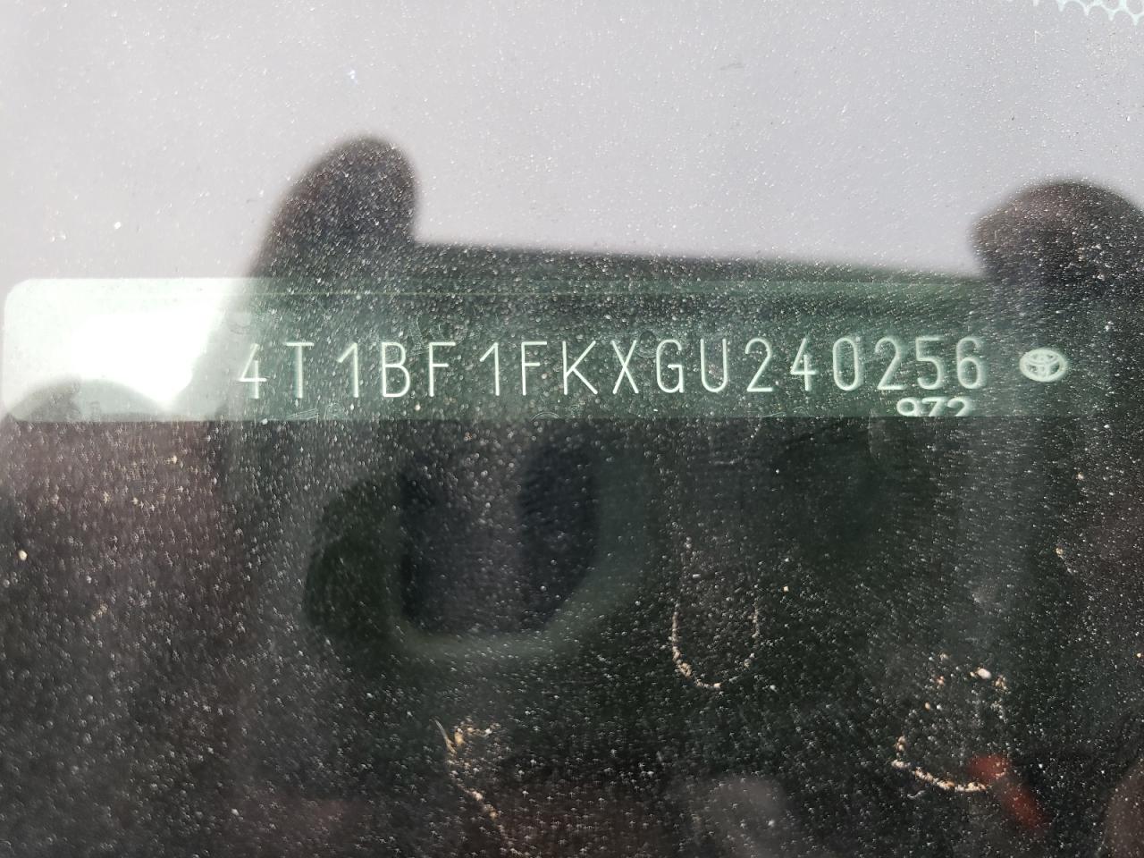 Photo 10 from auction – 2016 TOYOTA CAMRY with VIN 4T1BF1FKXGU240256
