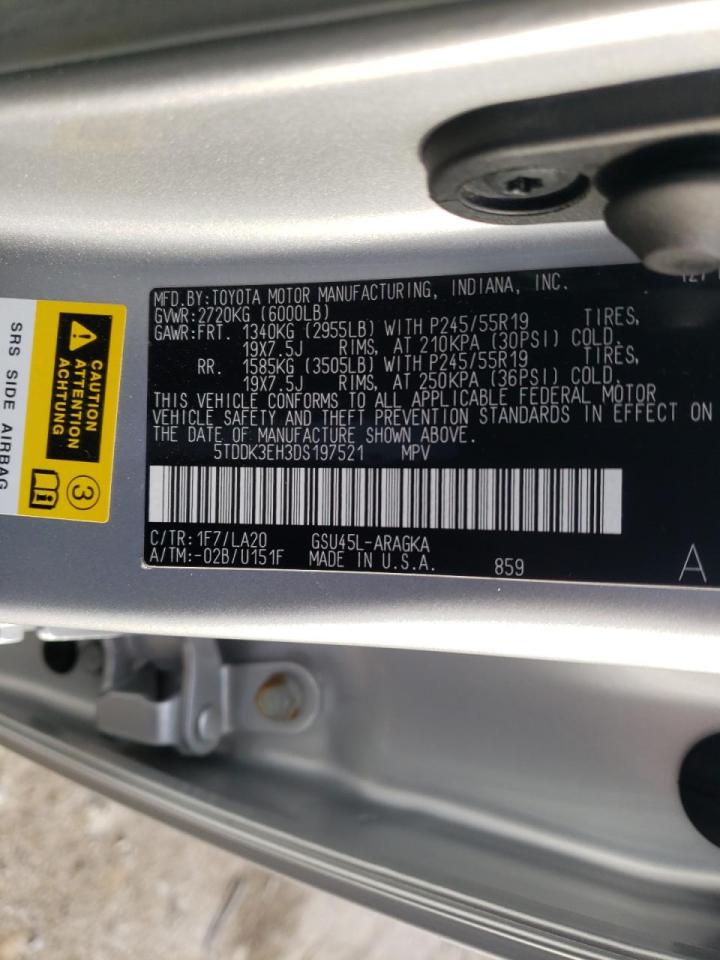 Photo 10 from auction – 2013 TOYOTA HIGHLANDER with VIN 5TDDK3EH3DS197521