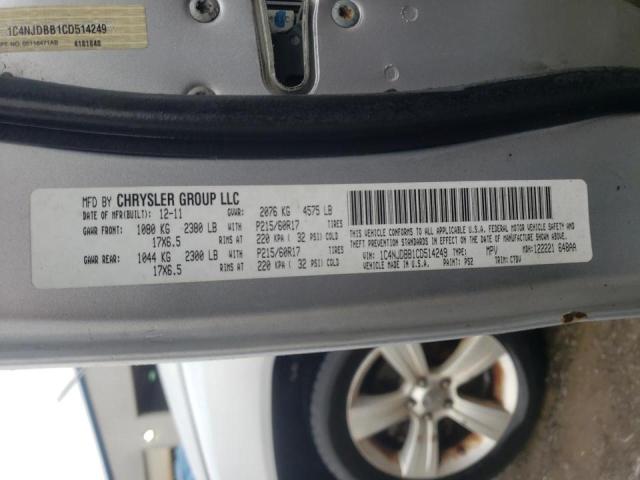 Photo 10 from auction – 2012 JEEP COMPASS SP with VIN 1C4NJDBB1CD514249
