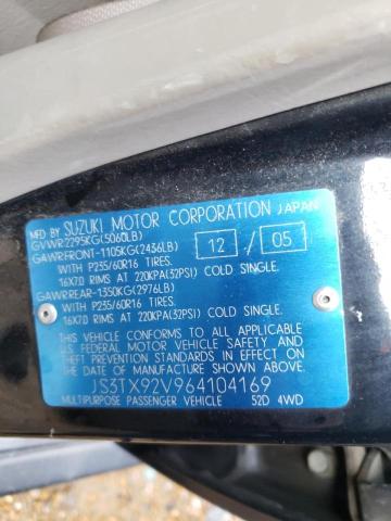 Photo 10 from auction – 2006 SUZUKI XL7 with VIN JS3TX92V964104169