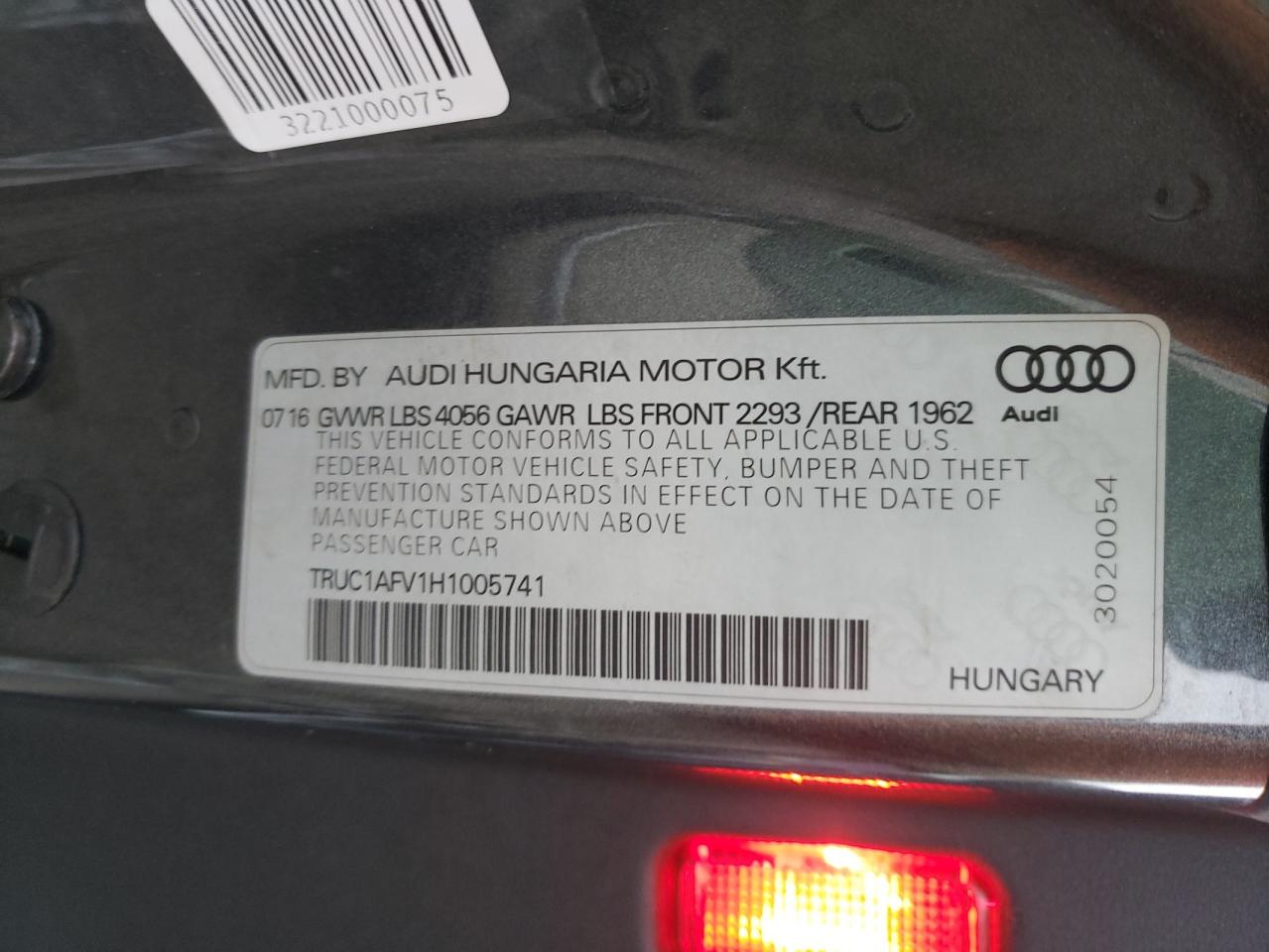 Photo 10 from auction – 2017 AUDI TTS with VIN TRUC1AFV1H1005741