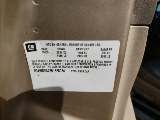 Photo 10 from auction – 2005 BUICK LACROSSE C with VIN 2G4WD532851328024