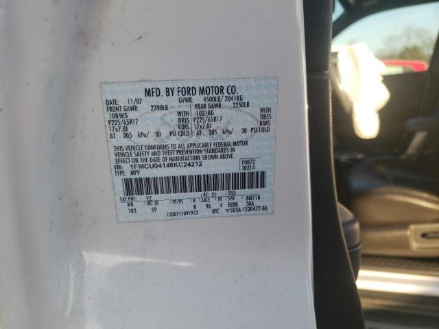 Photo 10 from auction – 2008 FORD ESCAPE LIM with VIN 1FMCU04148KC24212
