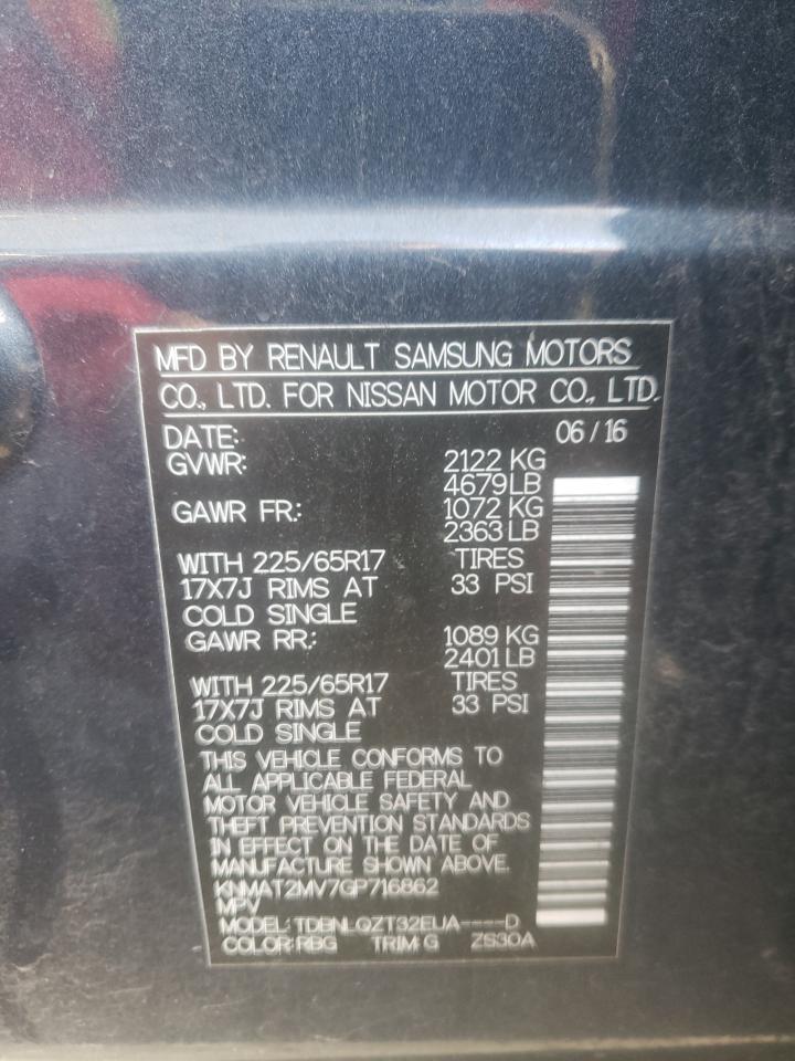 Photo 10 from auction – 2016 NISSAN ROGUE S with VIN KNMAT2MV7GP716862