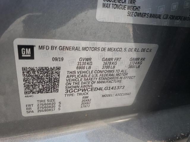 Photo 10 from auction – 2020 CHEVROLET SILVERADO with VIN 3GCPWCED4LG141373
