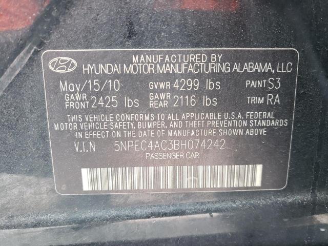 Photo 10 from auction – 2011 HYUNDAI SONATA with VIN 5NPEC4AC3BH074242