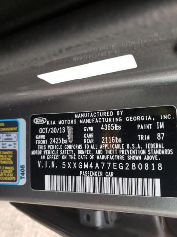 Photo 10 from auction – 2014 KIA OPTIMA LX with VIN 5XXGM4A77EG280818