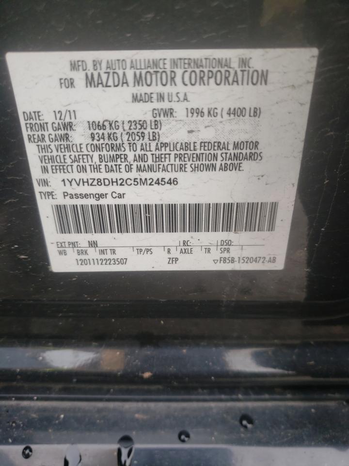 Photo 10 from auction – 2012 MAZDA 6 I with VIN 1YVHZ8DH2C5M24546