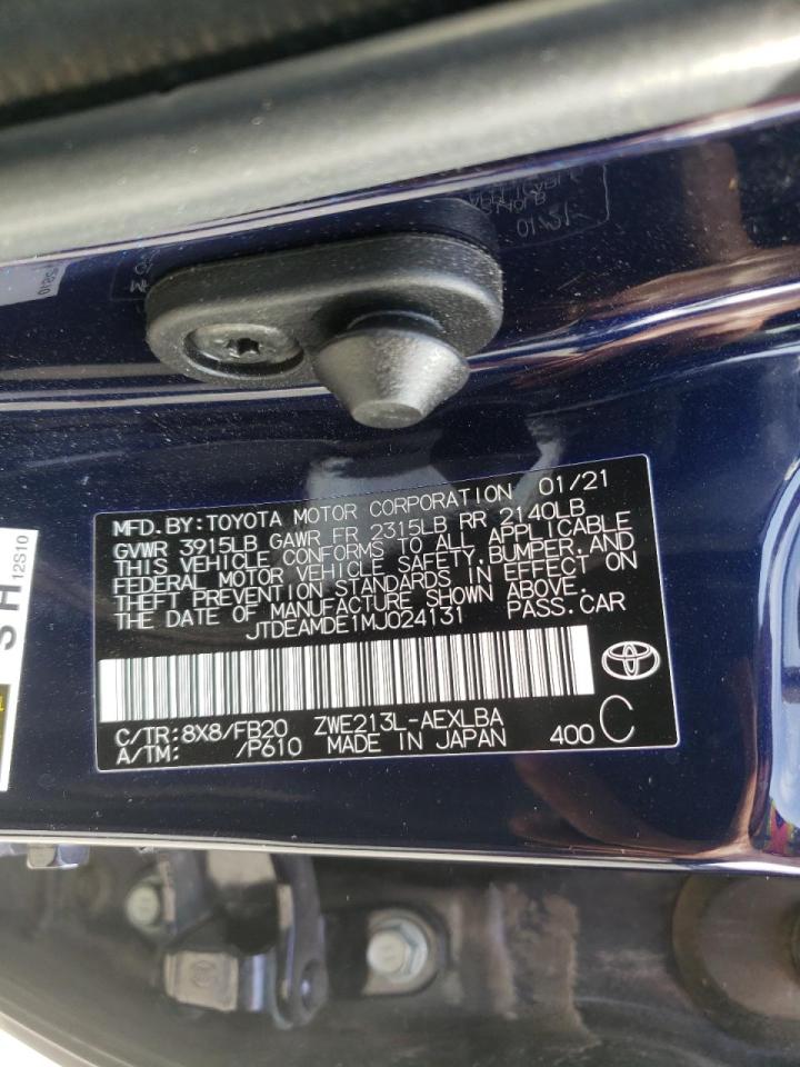 صورة رقم 10 من المزاد - 2021 TOYOTA COROLLA مع VIN JTDEAMDE1MJ024131