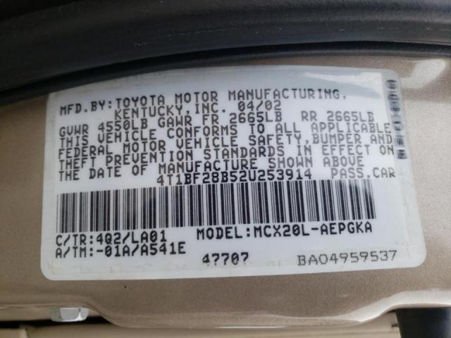 Photo 10 from auction – 2002 TOYOTA AVALON XL with VIN 4T1BF28B52U253914
