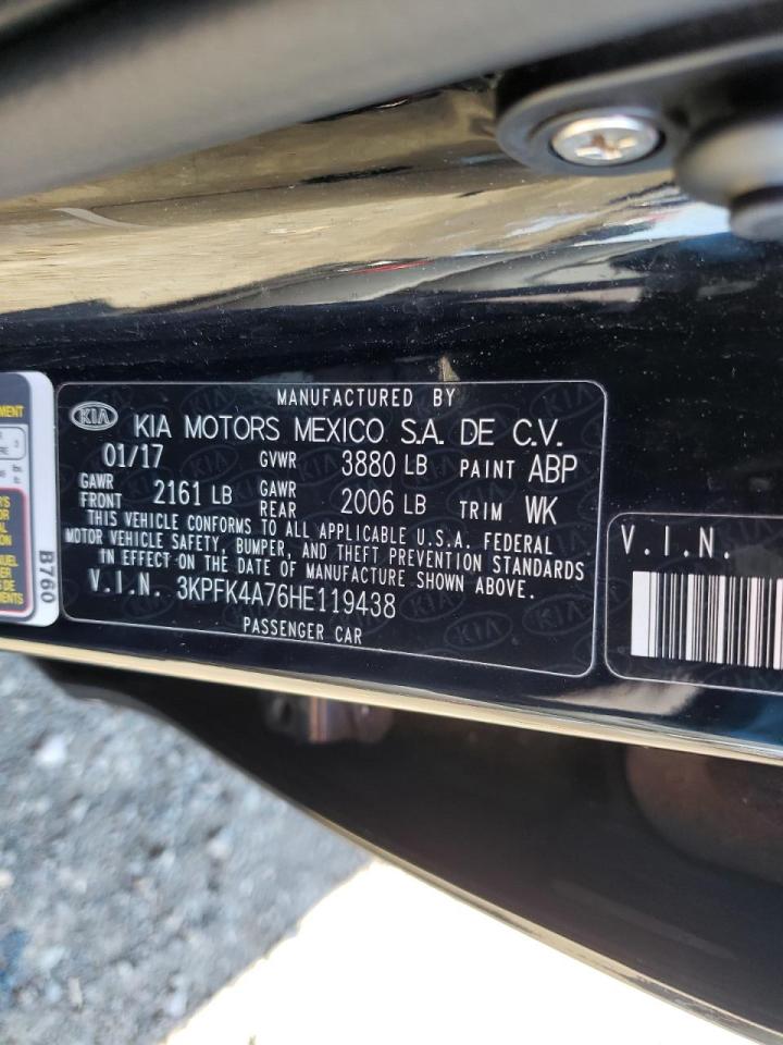Photo 10 from auction – 2017 KIA FORTE LX with VIN 3KPFK4A76HE119438