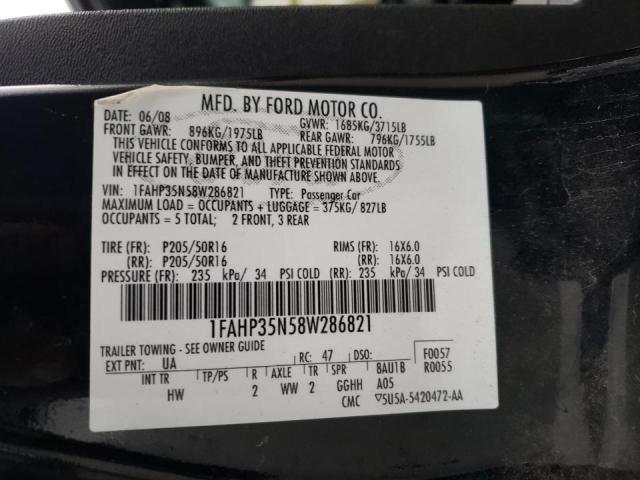 Photo 10 from auction – 2008 FORD FOCUS SE with VIN 1FAHP35N58W286821