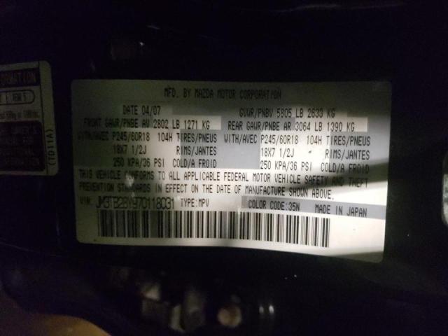 Photo 10 from auction – 2007 MAZDA CX-9 with VIN JM3TB28Y970118031