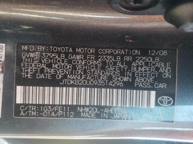 Photo 10 from auction – 2009 TOYOTA PRIUS with VIN JTDKB20U093514296