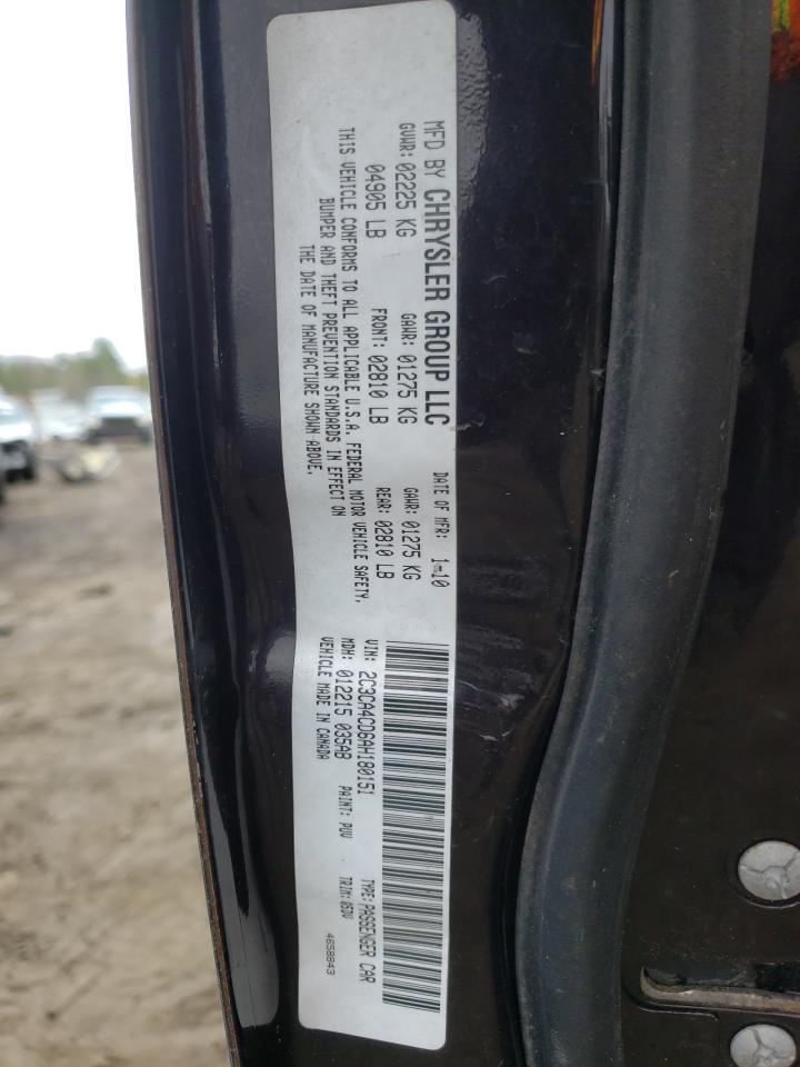Photo 10 from auction – 2010 CHRYSLER 300 TOURIN with VIN 2C3CA4CD6AH180151