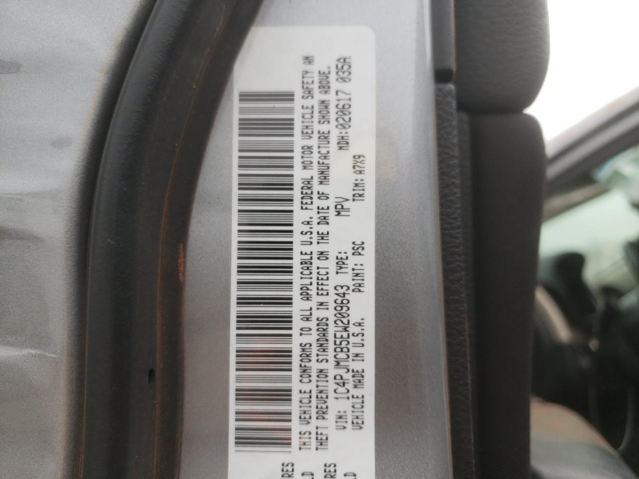 Photo 10 from auction – 2014 JEEP CHEROKEE L with VIN 1C4PJMCB5EW209643