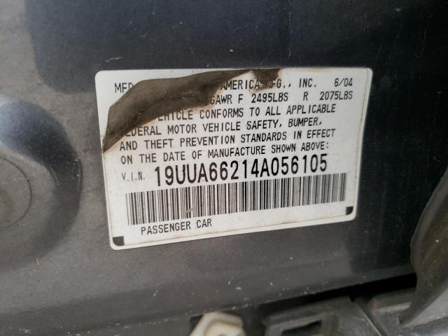 Photo 10 from auction – 2004 ACURA TL with VIN 19UUA66214A056105