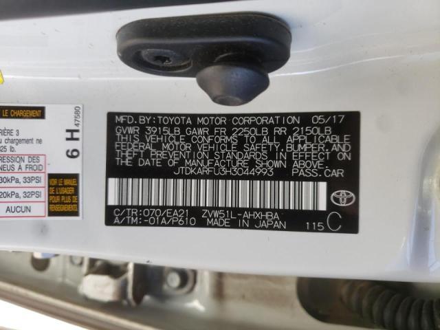 Photo 10 from auction – 2017 TOYOTA PRIUS with VIN JTDKARFU3H3044993
