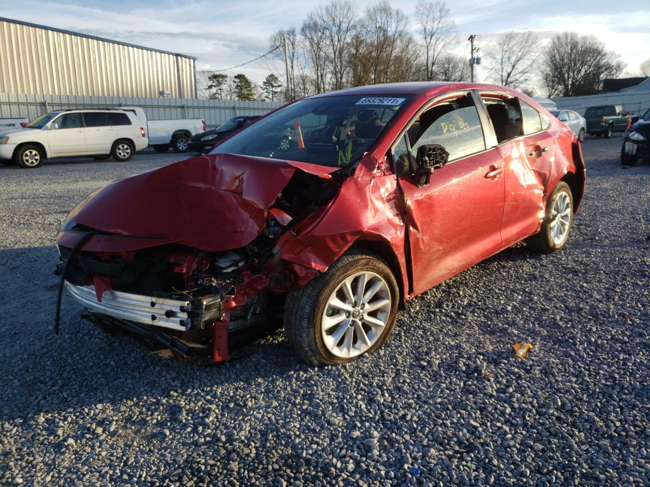 Photo 2 from auction – 2021 TOYOTA COROLLA LE with VIN JTDVPMAE5MJ128172