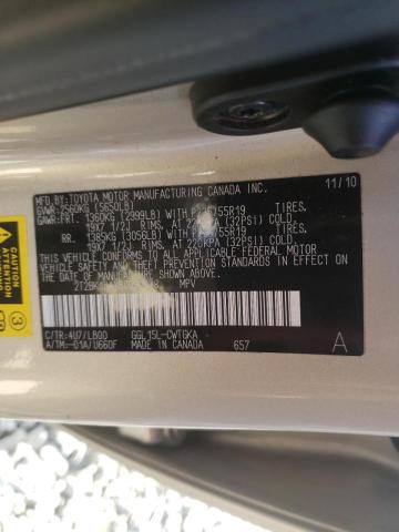 Photo 10 from auction – 2011 LEXUS RX 350 with VIN 2T2BK1BAXBC091278