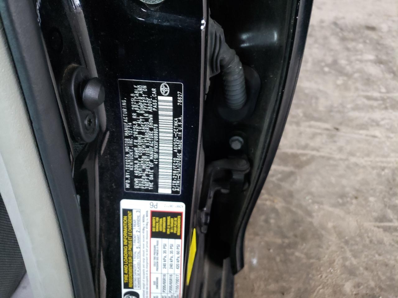 Photo 10 from auction – 2015 TOYOTA CAMRY LE with VIN 4T1BF1FKXFU899078