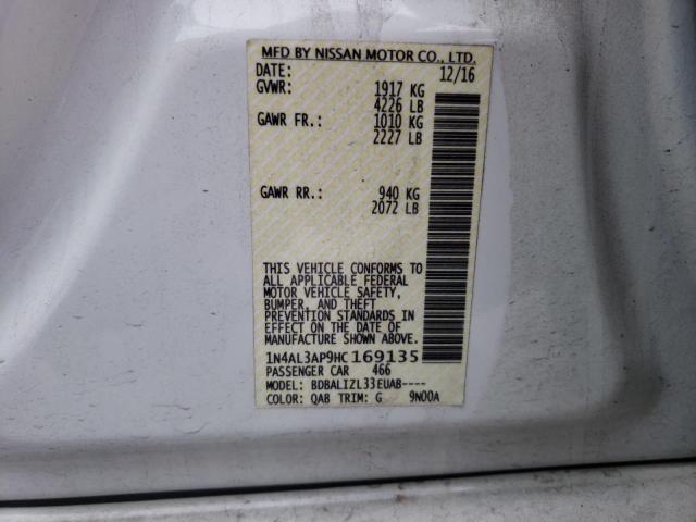Photo 10 from auction – 2017 NISSAN ALTIMA 2.5 with VIN 1N4AL3AP9HC169135