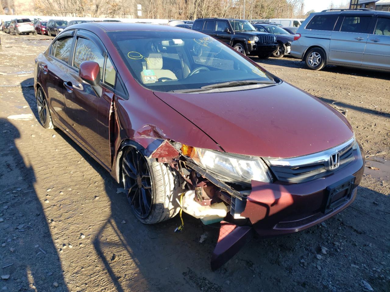 HONDA CIVIC LX 2012 with VIN 2HGFB2F55CH584674 - Photo from auction