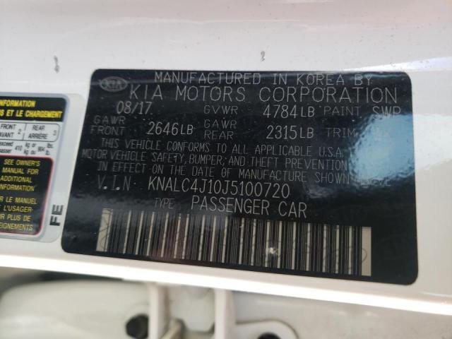 Photo 10 from auction – 2018 KIA CADENZA LU with VIN KNALC4J10J5100720