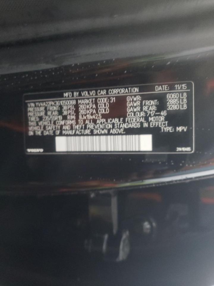 Photo 10 from auction – 2016 VOLVO XC90 T6 with VIN YV4A22PK3G1050068