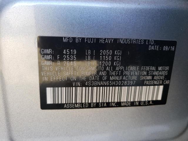 Photo 10 from auction – 2017 SUBARU LEGACY 2.5 with VIN 4S3BNAN65H3028397