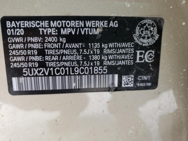 Photo 10 from auction – 2020 BMW X4 XDRIVE3 with VIN 5UX2V1C01L9C01855