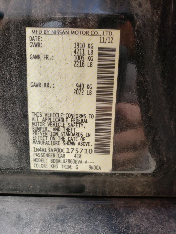Photo 10 from auction – 2013 NISSAN ALTIMA 2.5 with VIN 1N4AL3AP0DC175710