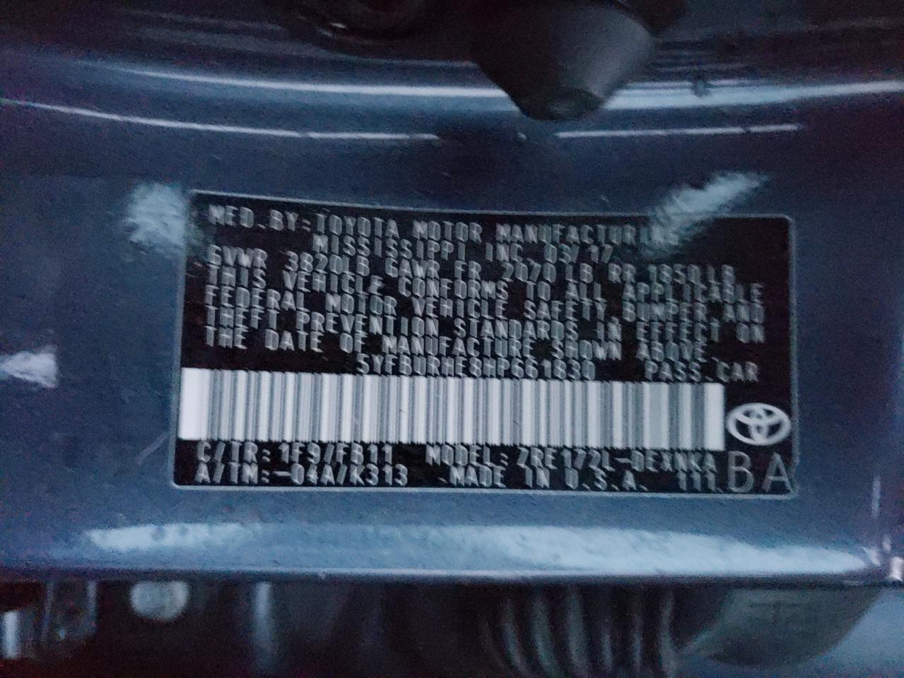 Photo 10 from auction – 2017 TOYOTA COROLLA L with VIN 5YFBURHE8HP661830