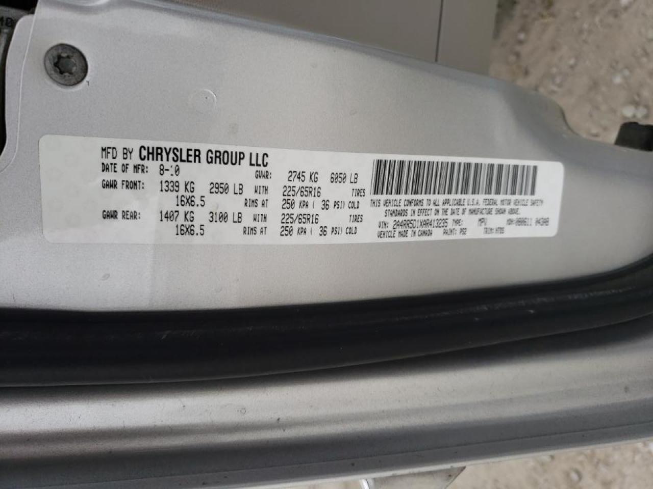 Photo 10 from auction – 2010 CHRYSLER TOWN & COU with VIN 2A4RR5D1XAR413235