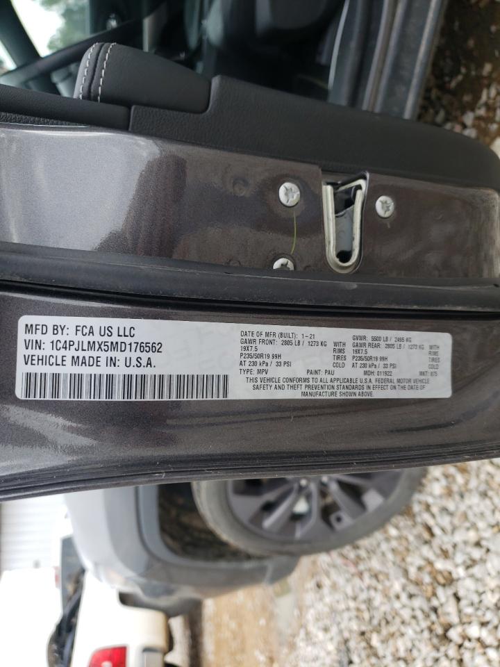 Photo 10 from auction – 2021 JEEP CHEROKEE L with VIN 1C4PJLMX5MD176562