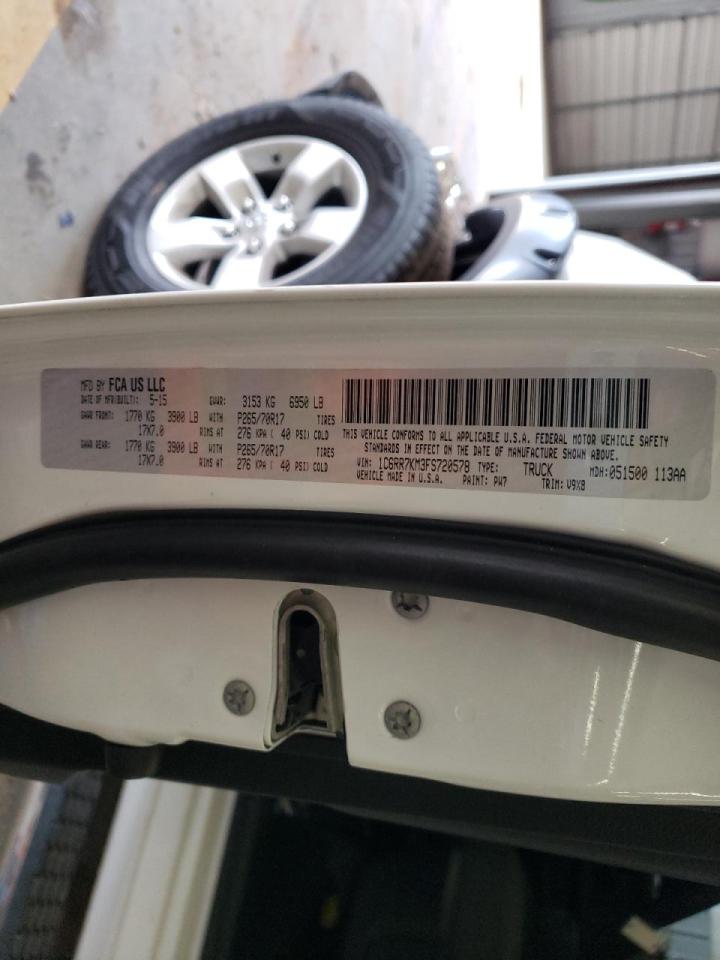Photo 10 from auction – 2015 RAM 1500 ST with VIN 1C6RR7KM3FS720578
