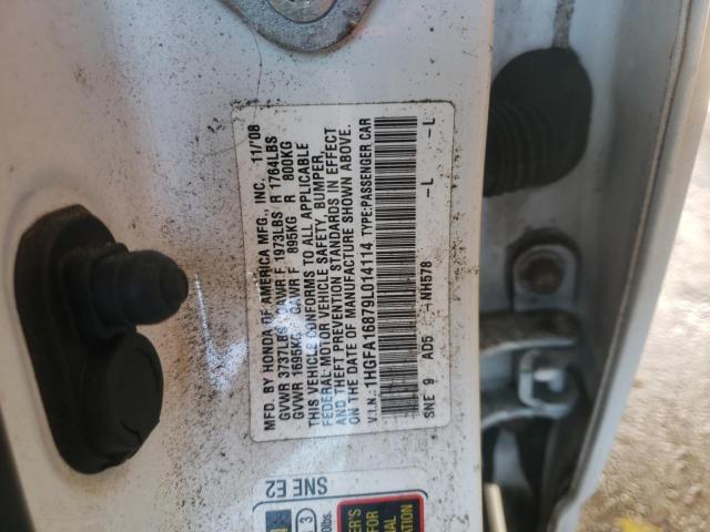 Photo 10 from auction – 2009 HONDA CIVIC EX with VIN 1HGFA16879L014114