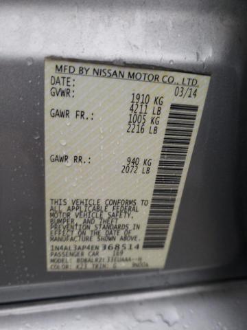 Photo 10 from auction – 2014 NISSAN ALTIMA 2.5 with VIN 1N4AL3AP4EN368514