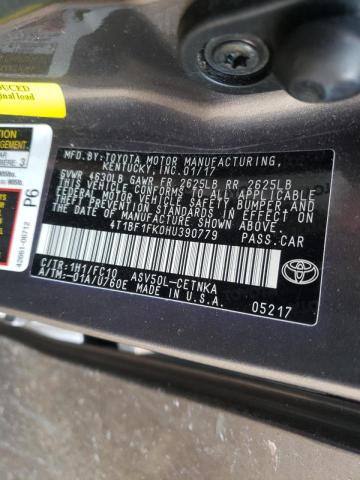 Photo 10 from auction – 2017 TOYOTA CAMRY LE with VIN 4T1BF1FK0HU390779