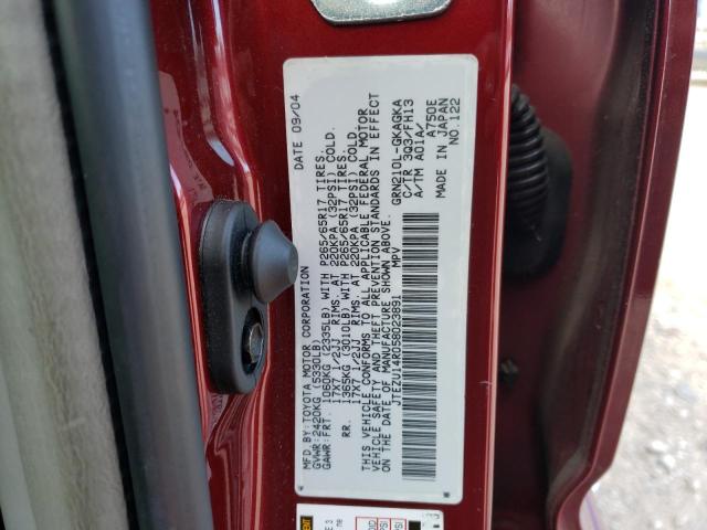 Photo 10 from auction – 2005 TOYOTA 4RUNNER SR with VIN JTEZU14R058023891