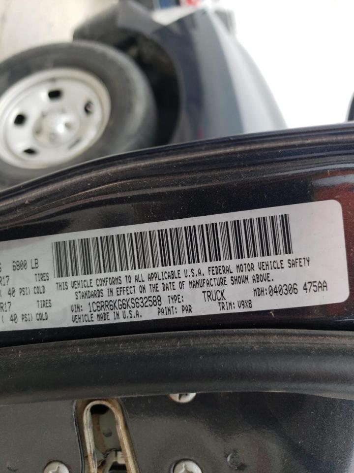 Photo 10 from auction – 2019 RAM 1500 CLASS with VIN 1C6RR6KG6KS632588