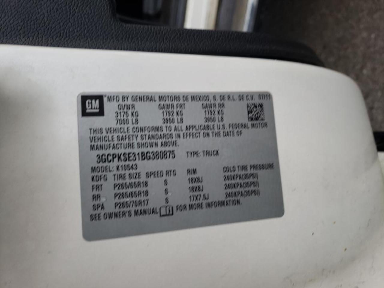 Photo 10 from auction – 2011 CHEVROLET SILVERADO with VIN 3GCPKSE31BG380875