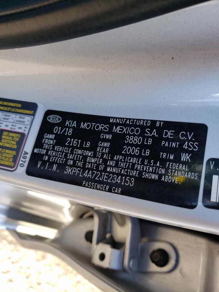 Photo 10 from auction – 2018 KIA FORTE LX with VIN 3KPFL4A72JE234153