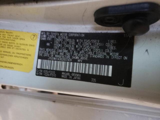 Photo 10 from auction – 2008 TOYOTA HIGHLANDER with VIN JTEEW41A382007409