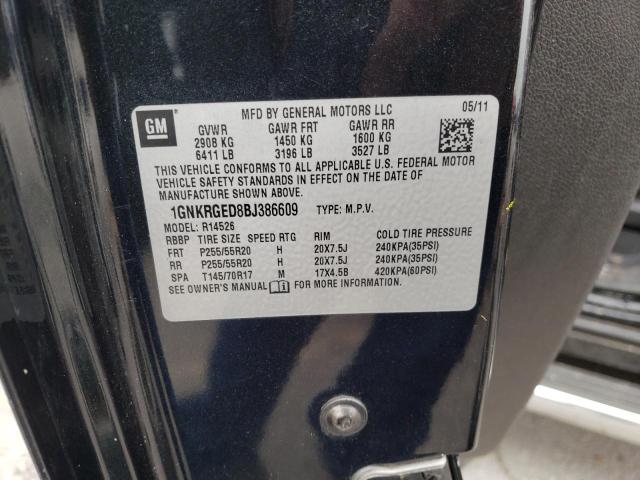 Photo 10 from auction – 2011 CHEVROLET TRAVERSE L with VIN 1GNKRGED8BJ386609