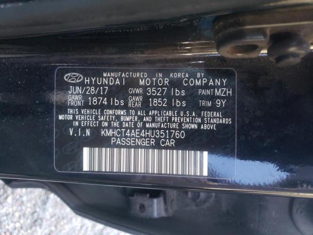 Photo 10 from auction – 2017 HYUNDAI ACCENT SE with VIN KMHCT4AE4HU351760
