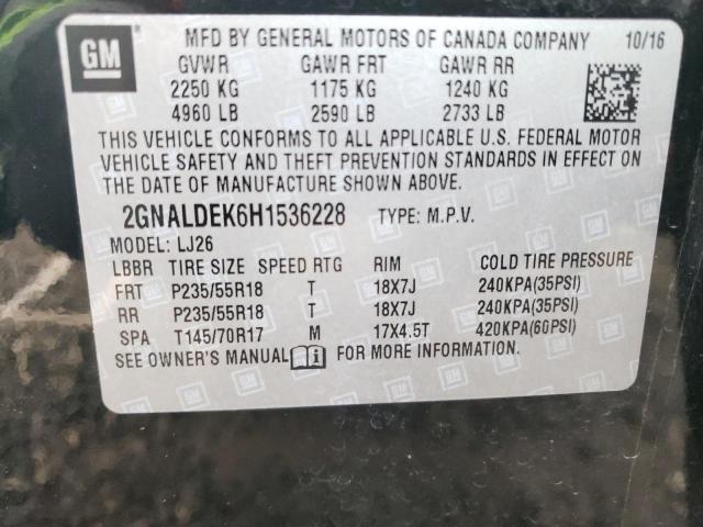 Photo 10 from auction – 2017 CHEVROLET EQUINOX PR with VIN 2GNALDEK6H1536228
