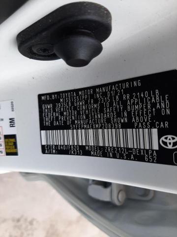 Photo 10 from auction – 2021 TOYOTA COROLLA LE with VIN 5YFEPMAEXMP208398