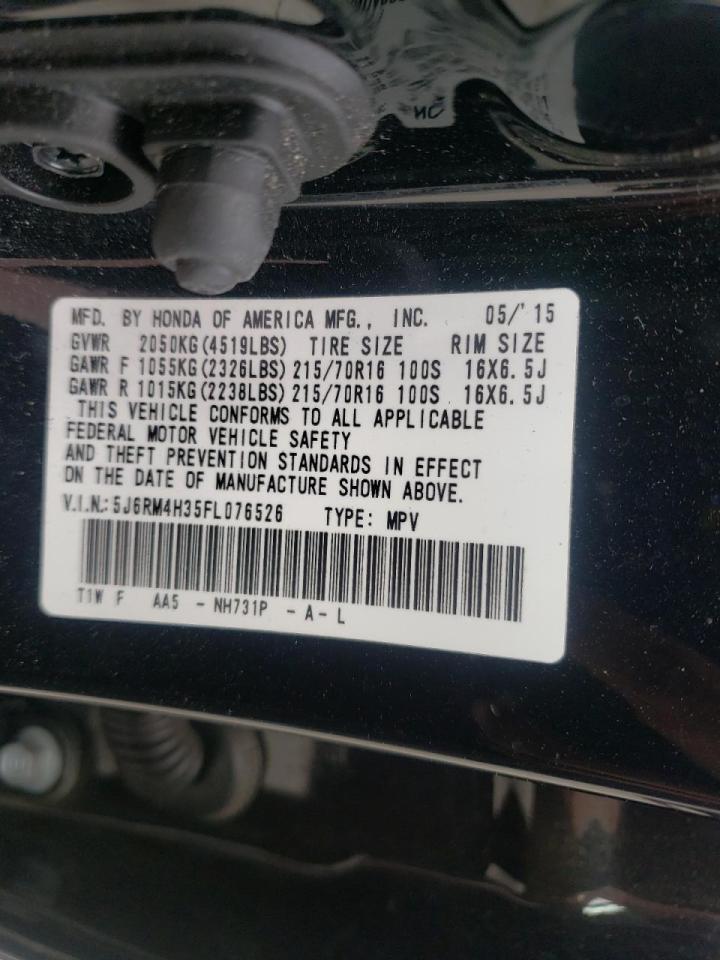 Photo 10 from auction – 2015 HONDA CR-V LX with VIN 5J6RM4H35FL076526
